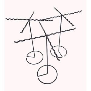 Black Metal Jewelry Display Stands Set of 3 Keychain Lanyard Rack NEW